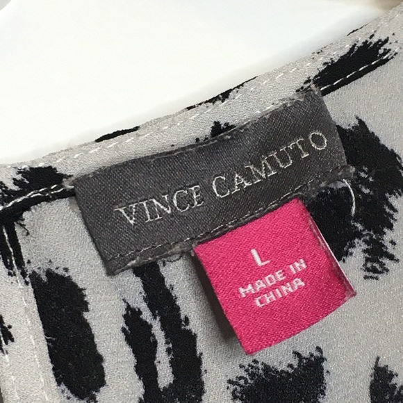 Vince Camuto - Cheetah Print Sleeveless Top - L - Picture 3 of 9